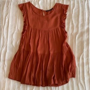 American Eagle rust orange top